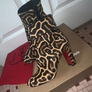 Christian Louboutin Animal Print Booties